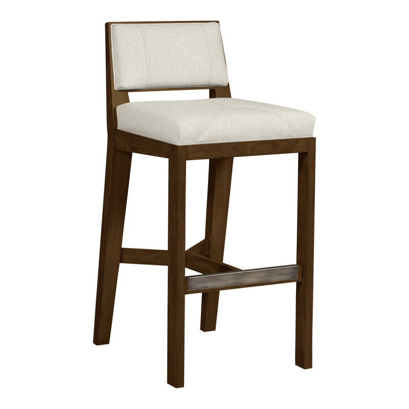 Thom Filicia 32.5'' Bar Stool, Havana, Nomad Snow Crypton® Chenille