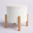 Lavish Home Round Storage Ottoman, White-1634515400