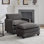 Fauteuil d'appoint rembourré avec repose-pieds Redenius Boucle