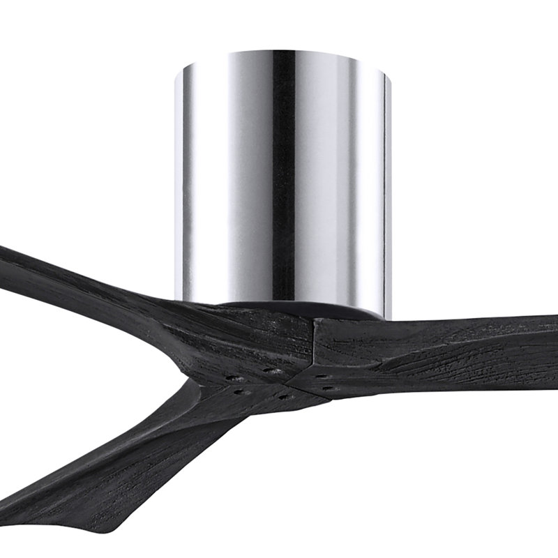 Irene Ceiling Fan, Polished Chrome, Matte Black, 52"