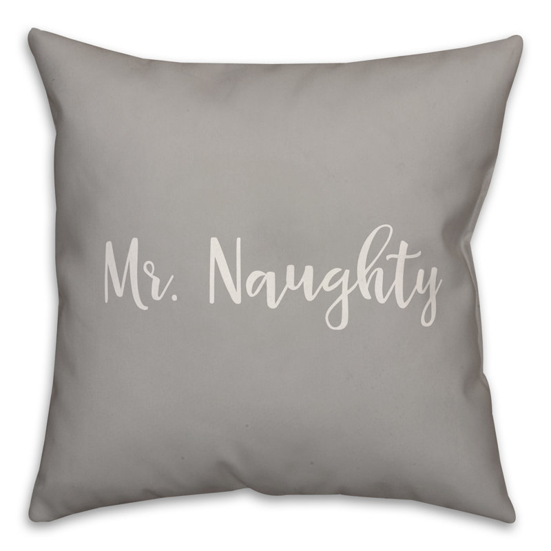  Coussin Mr. Naughty, Gris, Coussin décoratif