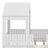 Wood Bunk Bed With Roof, Window, Guardrail-273623673