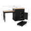 Îlot de cuisine 78,74 po en bois massif avec table de salle à manger extensible et rangement, chariot de cuisine mobile avec roues verrouillables-366597788