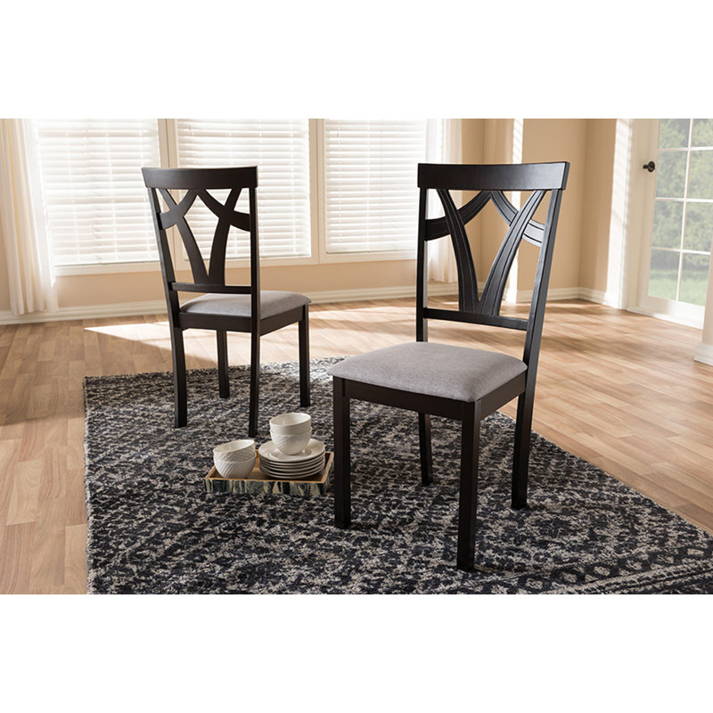 Chaise d'appoint Bouley, Gris, Brun foncé