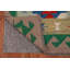 Tapis de couloir oriental géométrique en laine Kilim 3 x 13