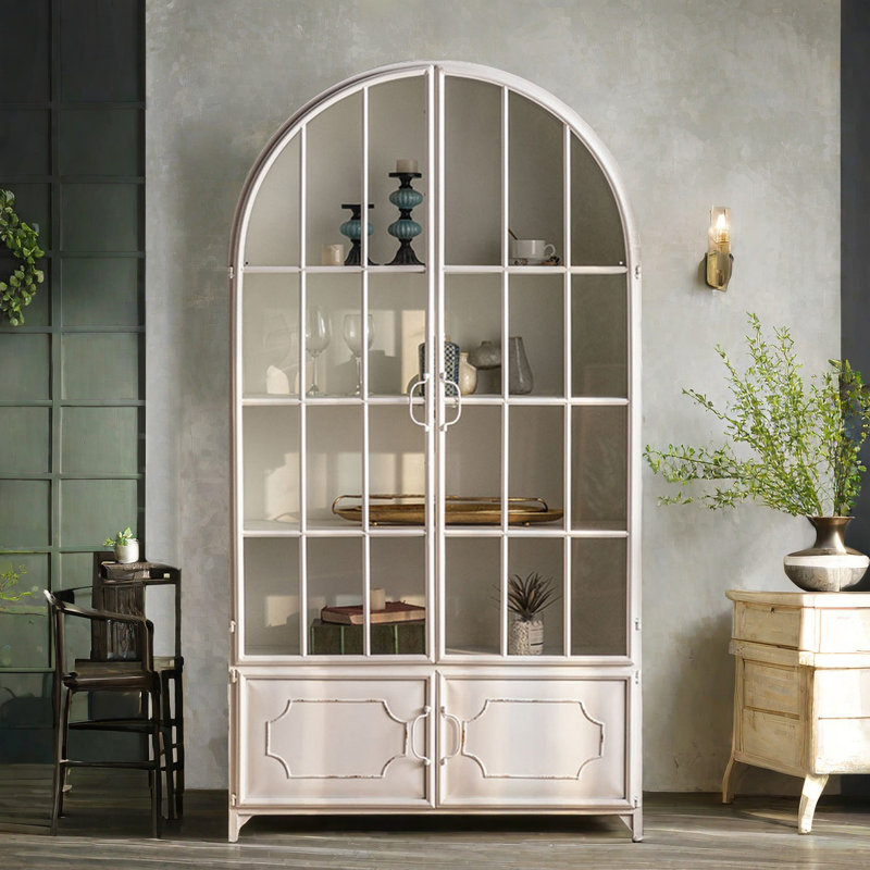 Retro Simple White Iron Bookcases