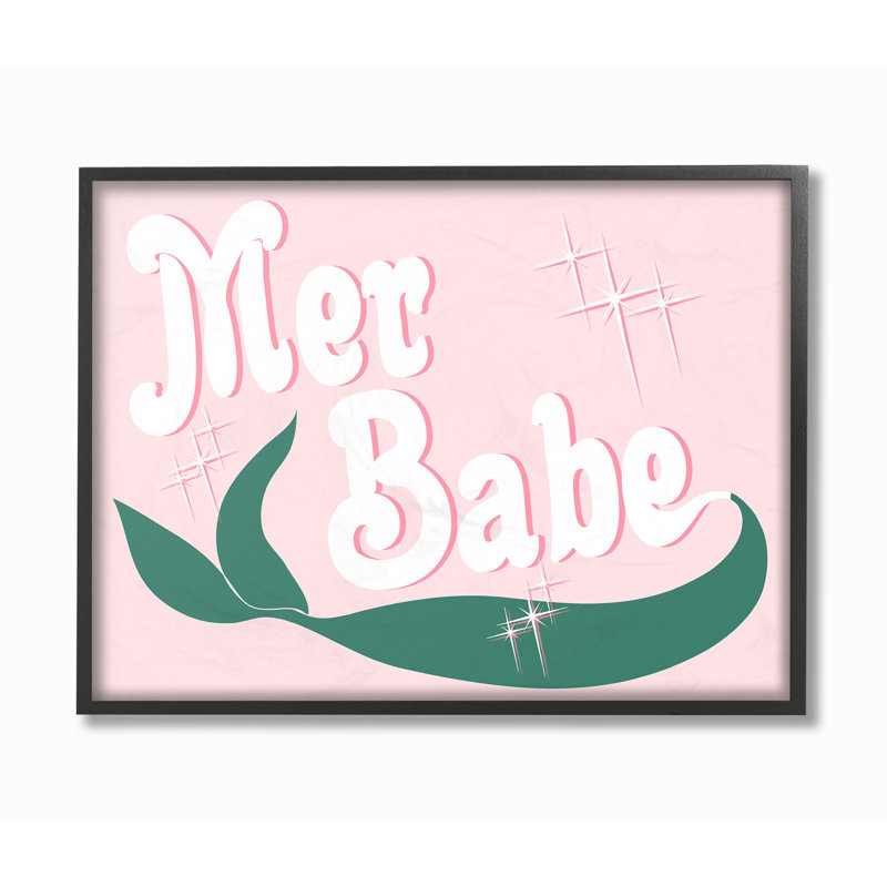 «Pink and Green Shiny Mer Babe Mermaid Tail», reproduction d'impression, H 11 po x l 14 po x P 1,5 po