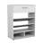 Onawa Shoe Storage Cabinet with Drawer and Open Shelves – White