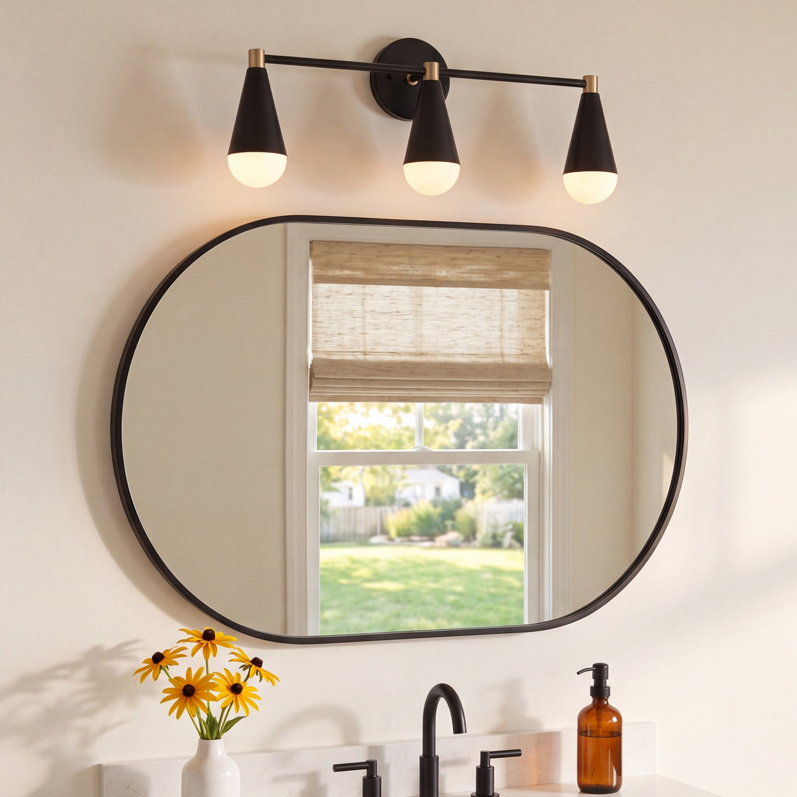 Monroe 3 - Light Dimmable Vanity Light, Yes