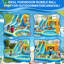 Parc aquatique gonflable de 16 pi - glissade 9-en-1 avec glissade, mur d'escalade, panier de basketball et piscine pour enfants