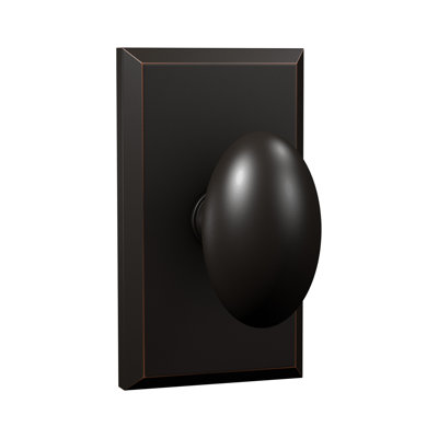 Bravura 905-G1 Oxford Passage Knob on Beveled Rectangular Rose in Oil Rubbed Bronze