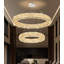 Lustre en cristal 2 anneaux pour salon noir-130141068