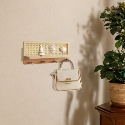 Wall Mount Coat Rack With Shelf