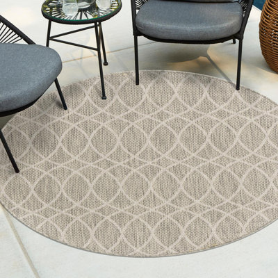 Tapis treillis d'extérieur gris clair