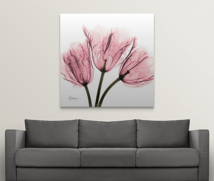 «Tulips Laugh II X-Ray» par Albert Koetsier, reproduction de photo, H 35 po x l 35 po x P 1,5 po, Toile