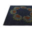 Tapis carré bleu marine Orlando