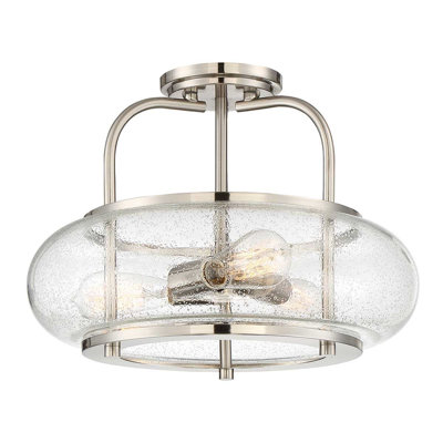Kelli Glass Semi Flush Mount