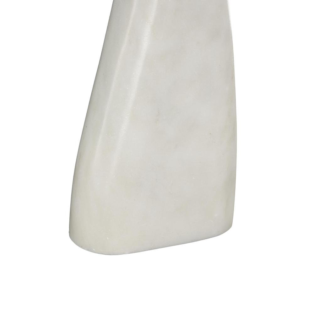 Genuine Marble Whale Sculpture, White