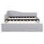 Lit de jour simple tapissier en L rembourré en forme de L avec lit gigogne, gris-832109702