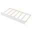 Solid Wood Twin Platform Bed with Guardrail and Trundle – Kids Bed, No Box Spring Needed, White-821526095