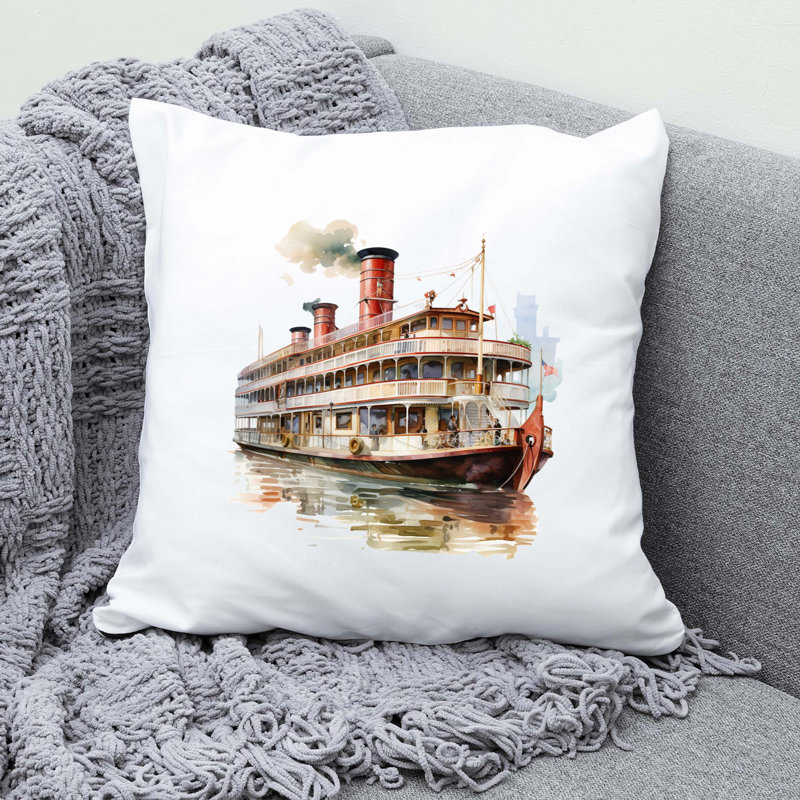 Nautical Sea Life_45 - Throw Pillow Insert Include Reversible Throw Pillow, 20"H x 20"W