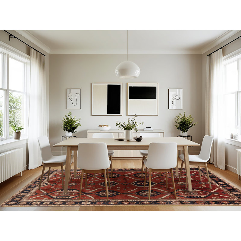 Machine Washable Persian Brown Area Rug, Rectangle 7' x 10'