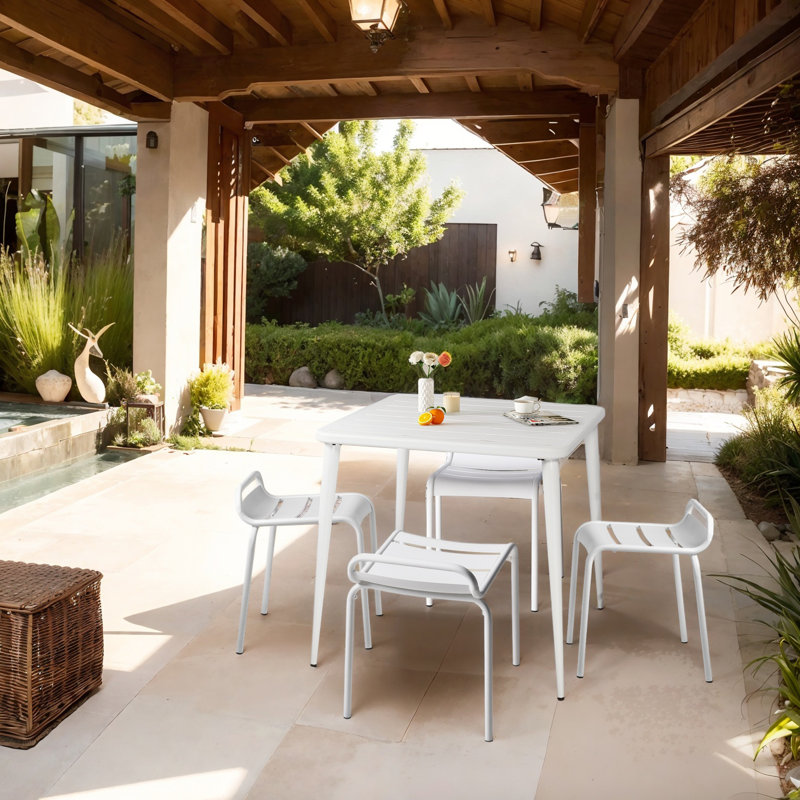 Alaxis 4 - Person Patio Dining Set with Square Table