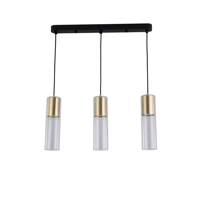 3 - Light Cylinder Pendant, Gold