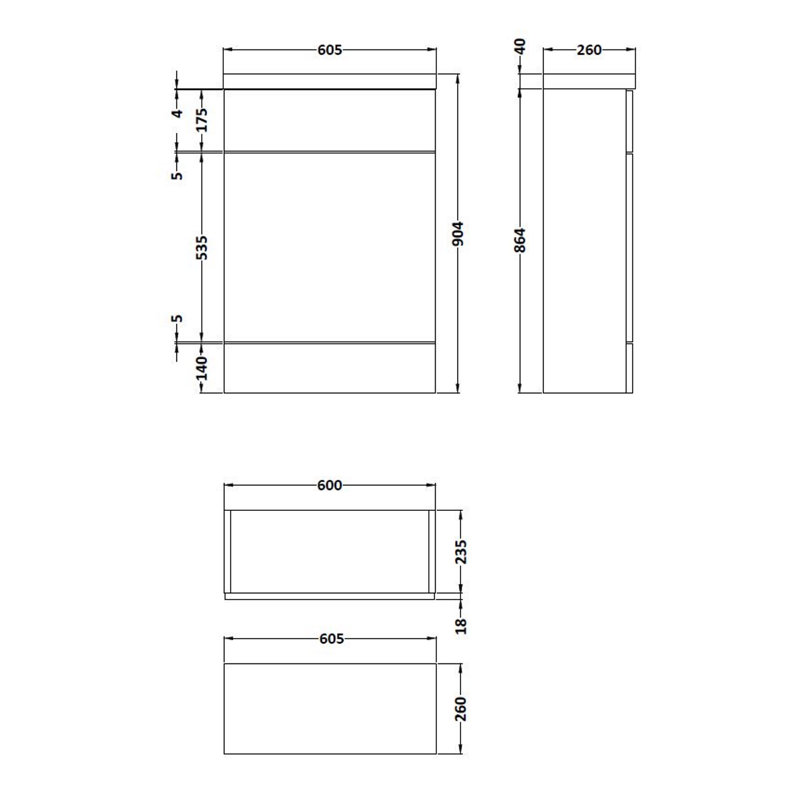 Fusion Freestanding Under Sink Cabinet, Grey Avola