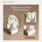 Cream White Horse Head Sculpture with Square Base-136367518