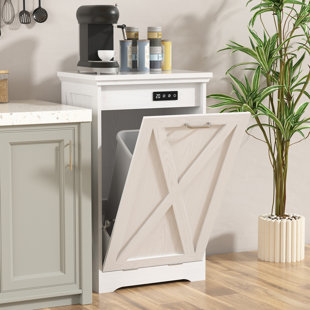 Havant Kitchen Trash Cabinet Hidden Trash Can With Deodorizing & Negative Ion