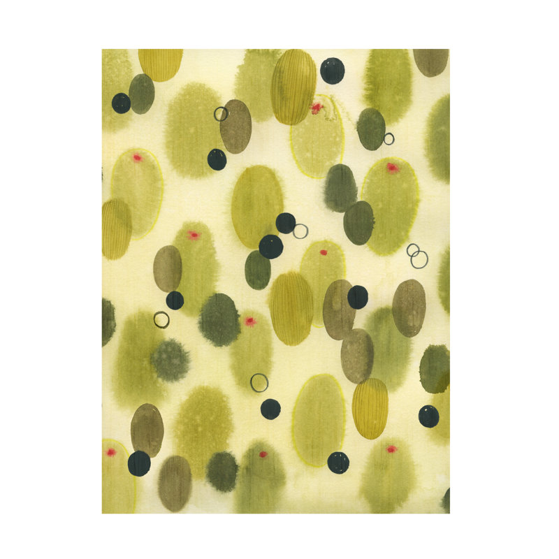 Art mural sur toile tendue - "Mariné Olives II" Grace Popp pour décoration de salon, de chambre à coucher ou de bureau - 35 x 47