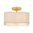 4-Light Fabric Semi Flush Mount Ceiling Light