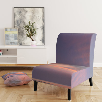 Brechta Vibrant Curve Design II - Velvet Upholstered Modern Slipper Chair