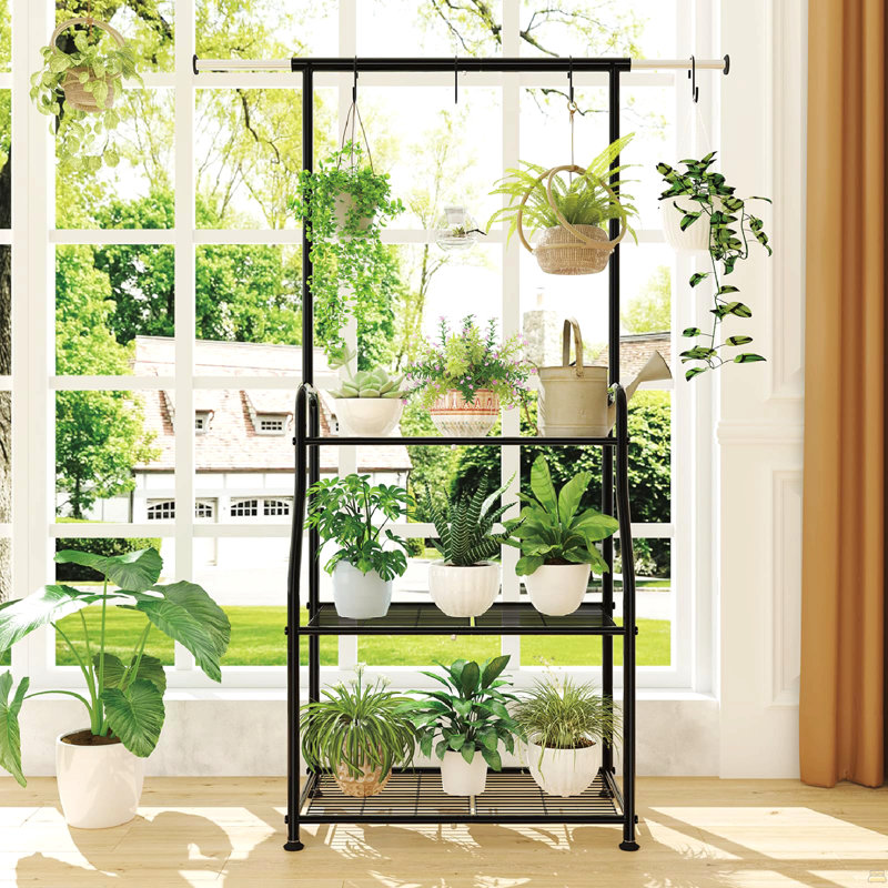 Metal 3 Tiered Hanging Plant Shelf