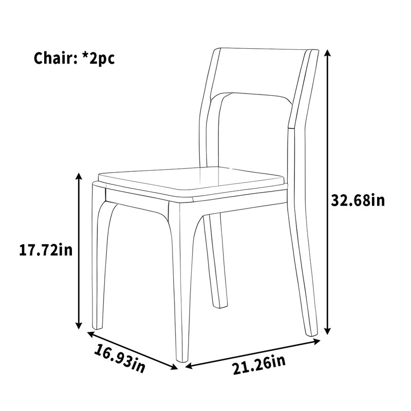 Dining chair household solid wood simple
