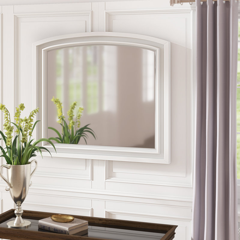 Aurane Traditional Dresser Mirror, White