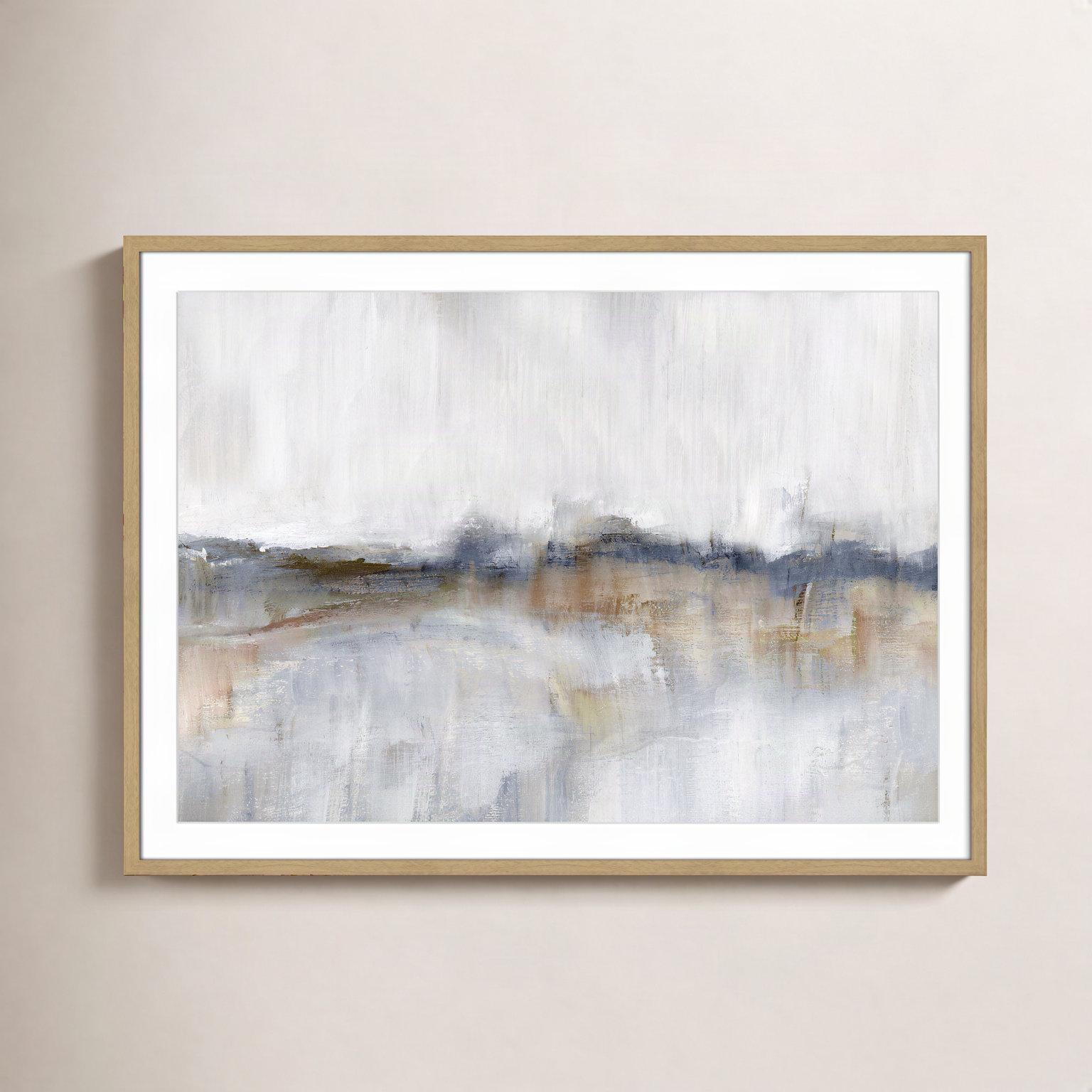 Autumnal Tide Print, 29.5" H x 41.5" W x 0.75" D, Natural Framed