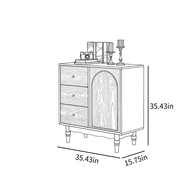 Multi Functional Minimalist Display Case, 35.43" H x 35.43" W x 15.75" D