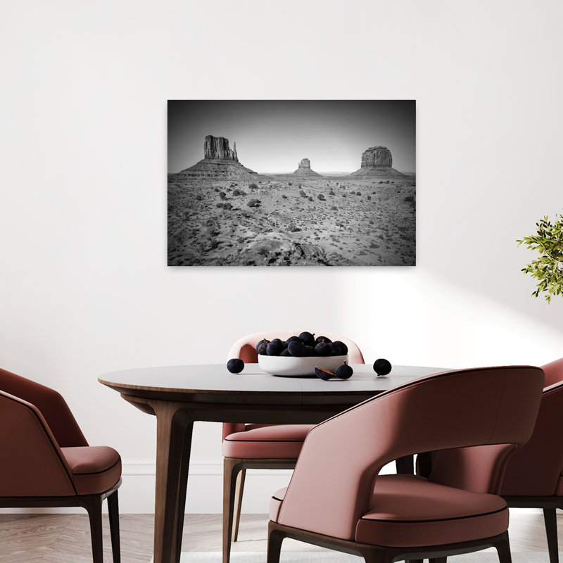 Monument Valley Landscape Abstract Contemporary Landscape Mountain Wall Art Print 1 Piece Wrapped Canvas Wall Art