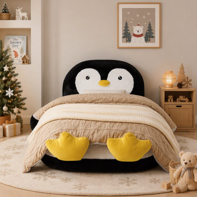 Penguin Shaped Bed with 100% Sponge Filling