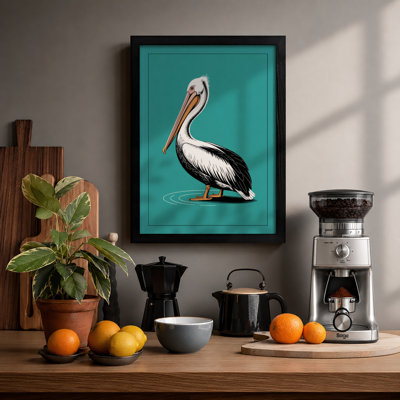 Graphic Pelican Modern - Framed Print