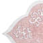 Tapis rose / blanc en polyester tissé à la machine Novelty Elkhorn-68859492