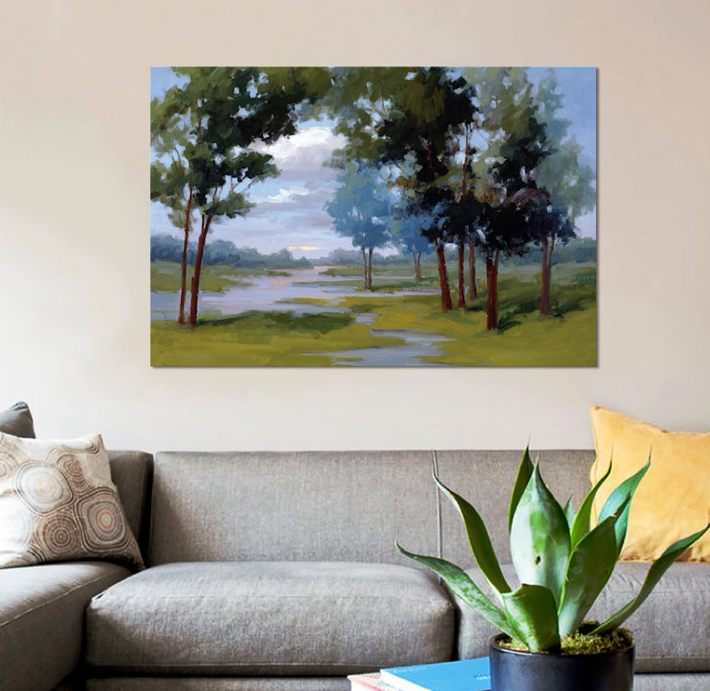 «Wandering Water», reproduction sur toile tendue, H 8 po x l 12 po x P 0,75 po, Pas de tapis, Toile tendue