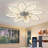 36.22'' 7- Blade Dimmable LED Reversible Flush Mount Ceiling Fan With Remote And App-1976417150