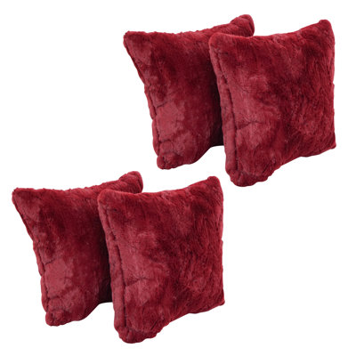 55_17-Inch Polyester Fur Throw Pillows
