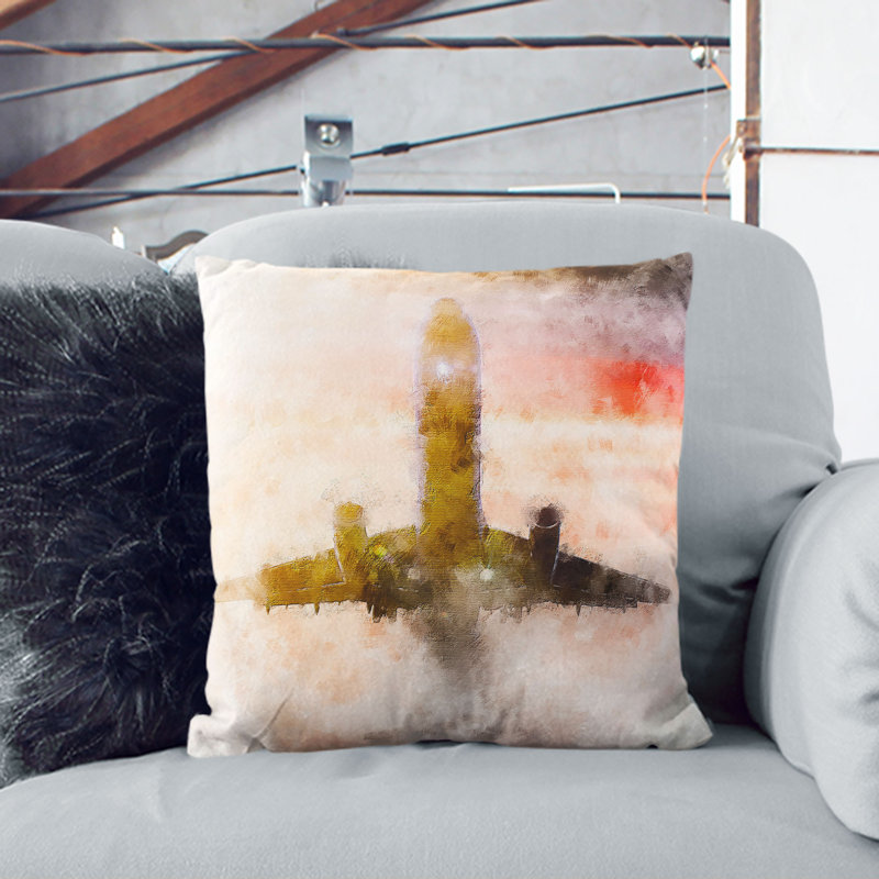 Square Throw Cushion, 55cm H x 55cm W x 20cm D