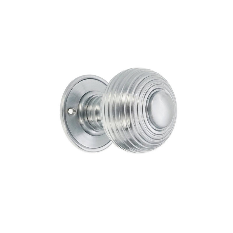 Beehive Large 60mm Mortice Door Knob, Satin Chrome