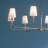  Classic 8 Light Chandelier with White Linen Shades-597268138