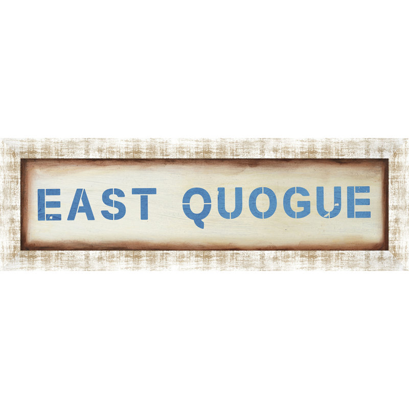 East Quogue - Cadre photo, art textuel sur papier